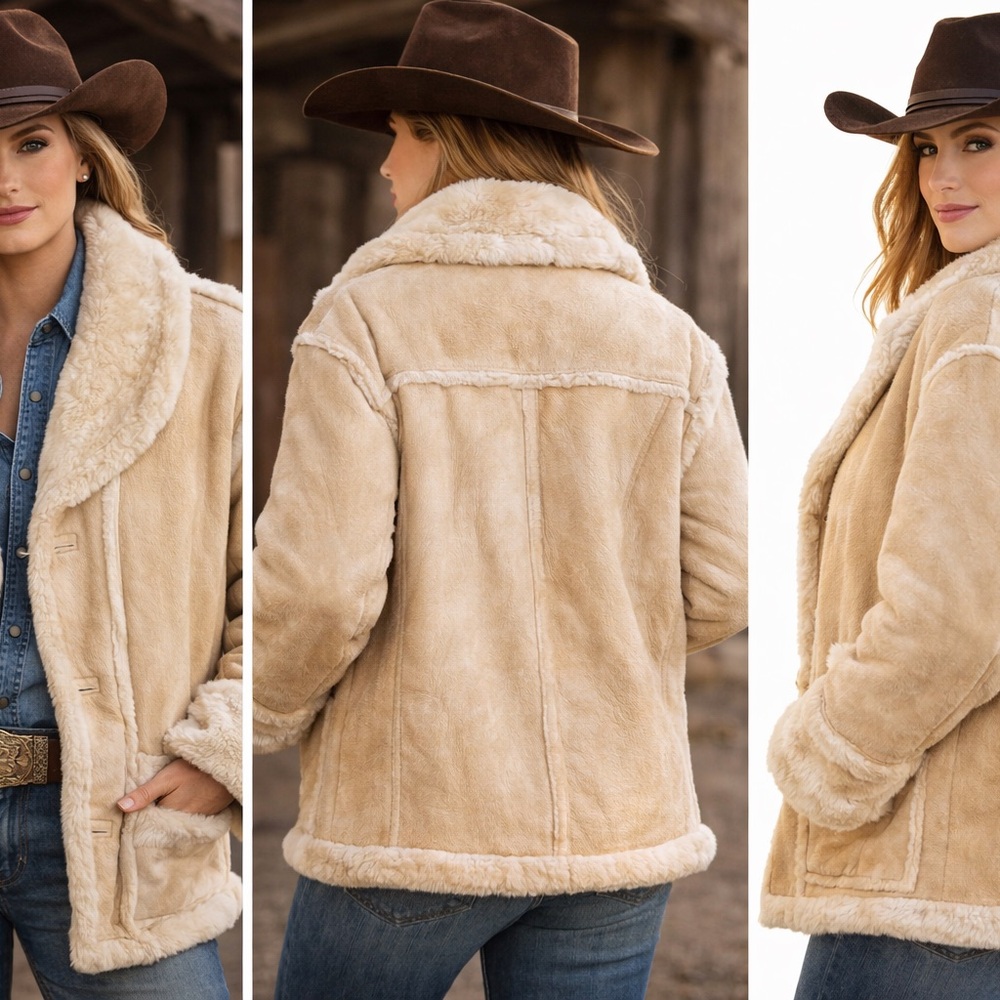 🤎 Vintage LLOYD ELLIOTS COUNTRY CLUB Authentic Shearling Leather & Fur Coat - Picture 4 of 12